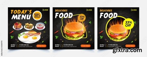 Fast Food Web Template Banner Flyer 2 15xAI