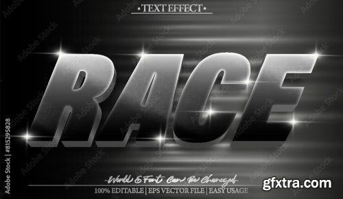 Vector Text Effect Editable Alphabet 37 25xAI