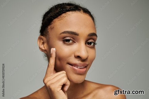 Cosmetic And Young African American Woman 24xJPEG