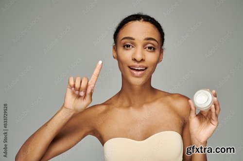 Cosmetic And Young African American Woman 24xJPEG