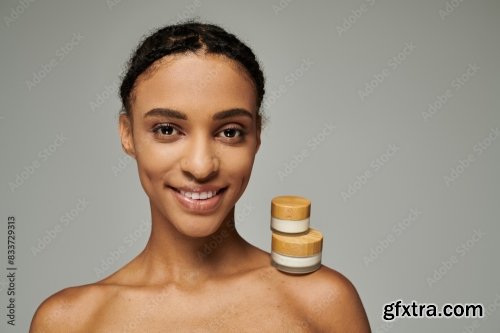 Cosmetic And Young African American Woman 24xJPEG