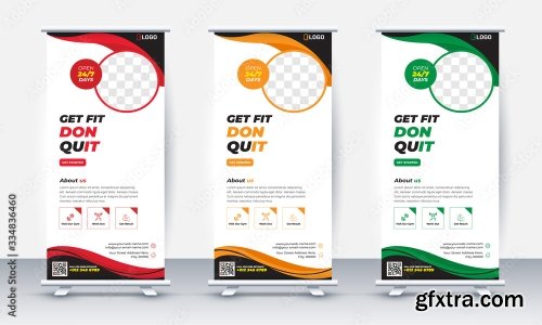 Fitness Gym Roll Up Banner Design 20xAI