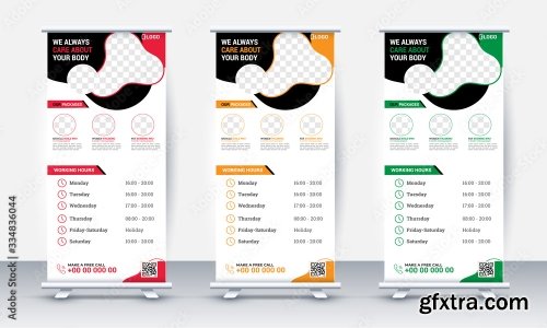 Fitness Gym Roll Up Banner Design 20xAI