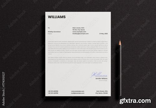 Letterhead Letter Pencil Mockup 4 12xPSD