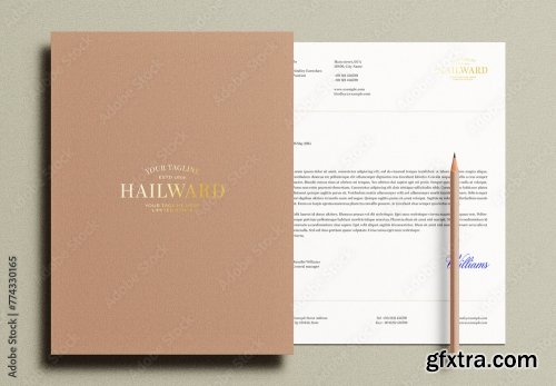 Letterhead Letter Pencil Mockup 4 12xPSD