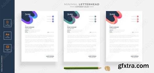 Elegant Letterhead Design Template 2 20xAI