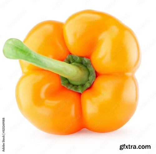 Orange Pepper Isolated On A White Background 17xJPEG