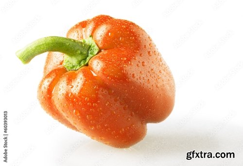 Orange Pepper Isolated On A White Background 17xJPEG