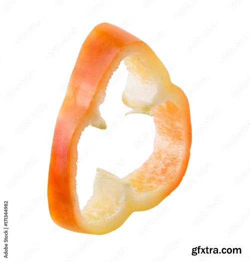 Orange Pepper Isolated On A White Background 17xJPEG