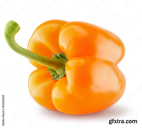 Orange Pepper Isolated On A White Background 17xJPEG