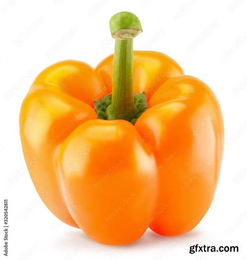 Orange Pepper Isolated On A White Background 17xJPEG