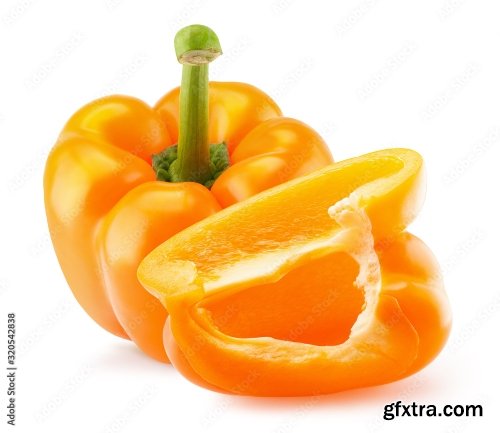 Orange Pepper Isolated On A White Background 17xJPEG