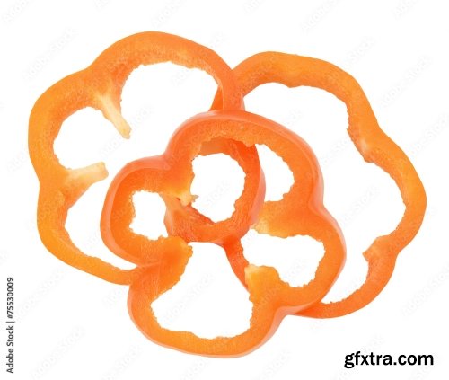 Orange Pepper Isolated On A White Background 17xJPEG