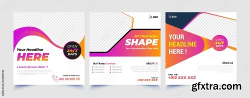 Fitness Gym Sport Social Media Banner Template 20xAI