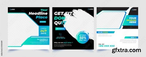 Fitness Gym Sport Social Media Banner Template 20xAI