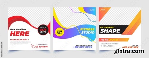 Fitness Gym Sport Social Media Banner Template 20xAI