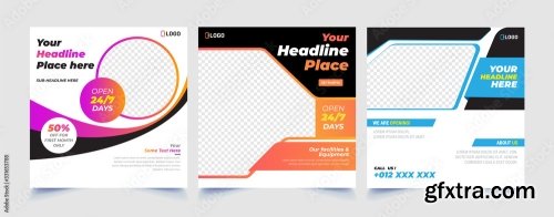 Fitness Gym Sport Social Media Banner Template 20xAI