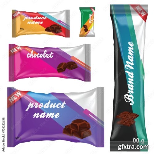 Chocolate Bar Or Candy Bar Template 22xAI