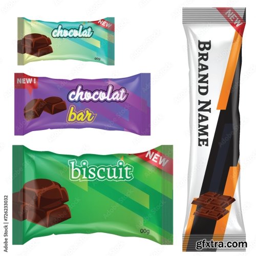 Chocolate Bar Or Candy Bar Template 22xAI