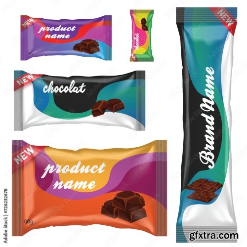 Chocolate Bar Or Candy Bar Template 22xAI