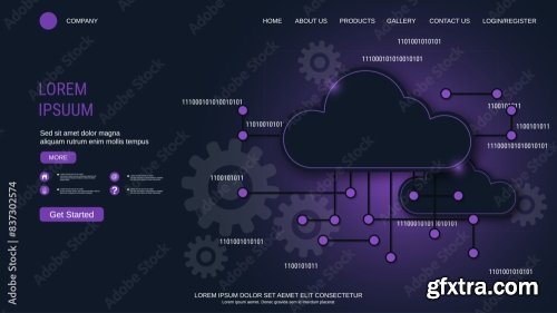 Modern Trendy Landing Page Vector Design Template 6xAI