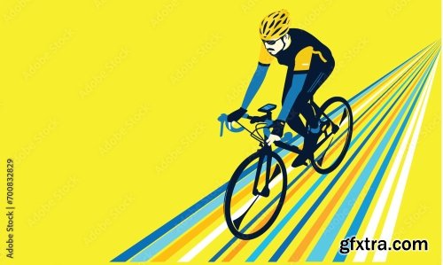 Bicycle Race Poster Background Design 6xAI