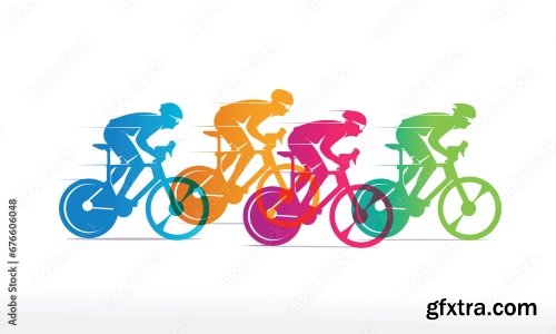 Bicycle Race Poster Background Design 6xAI