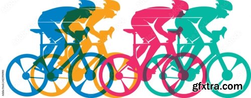 Bicycle Race Poster Background Design 6xAI