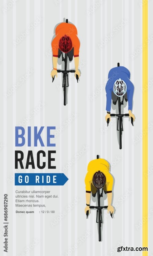 Bicycle Race Poster Background Design 6xAI