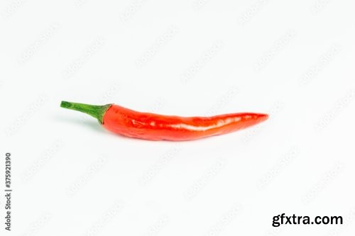 Chili Pepper Isolated On A White Background 6xJPEG