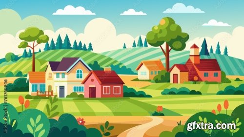 Landscape With A House 6xSVG