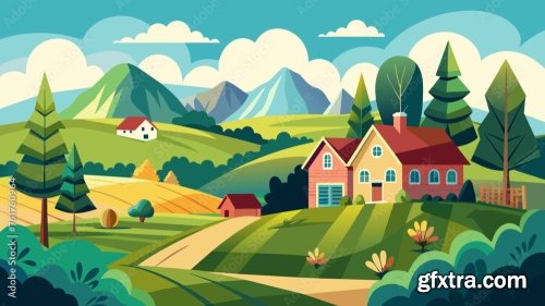 Landscape With A House 6xSVG