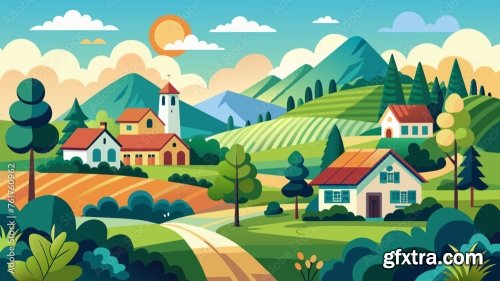 Landscape With A House 6xSVG