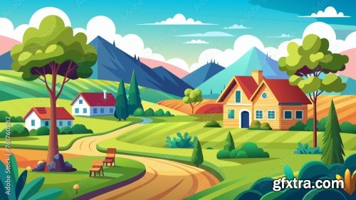 Landscape With A House 6xSVG