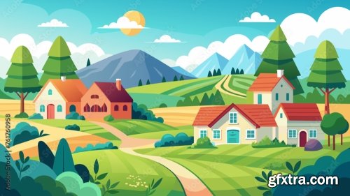 Landscape With A House 6xSVG