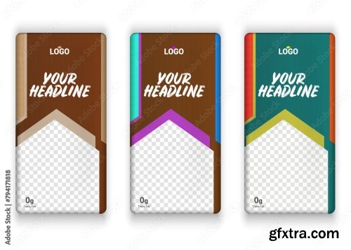 Chocolate Bar Vector Packaging Design 2 18xAI