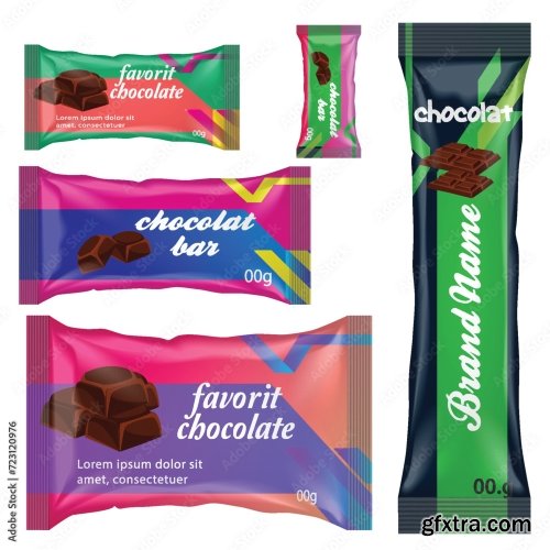 Chocolate Bar Vector Packaging Design 20xAI