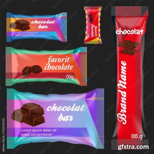 Chocolate Bar Vector Packaging Design 20xAI