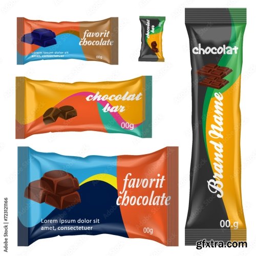 Chocolate Bar Vector Packaging Design 20xAI