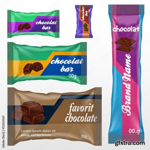 Chocolate Bar Vector Packaging Design 20xAI