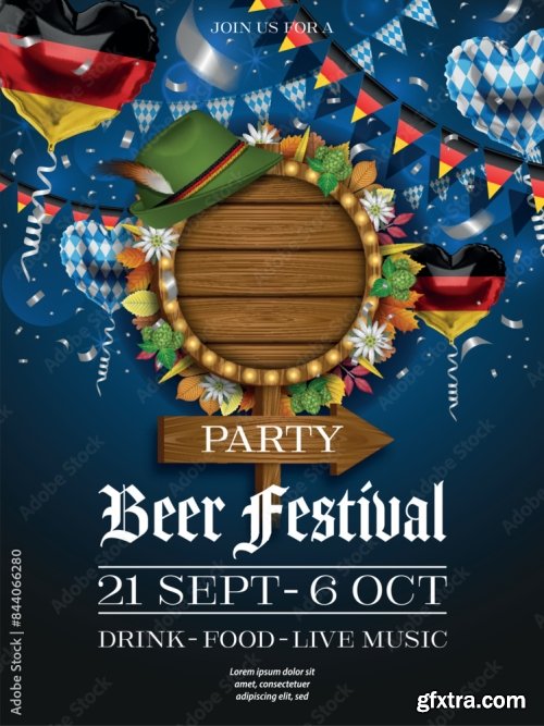 Oktoberfest Party Poster 6xAI