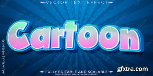 Cartoon Editable Text Effect 6xAI