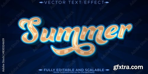 Summer Editable Text Effect 6xAI