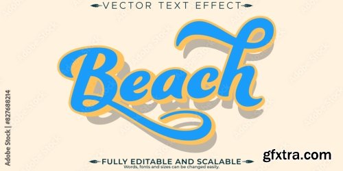 Summer Editable Text Effect 6xAI