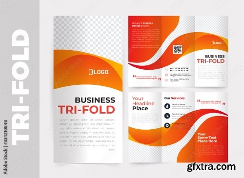 Business Tri Fold Brochure Design Template 8xAI