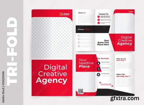 Business Tri Fold Brochure Design Template 8xAI