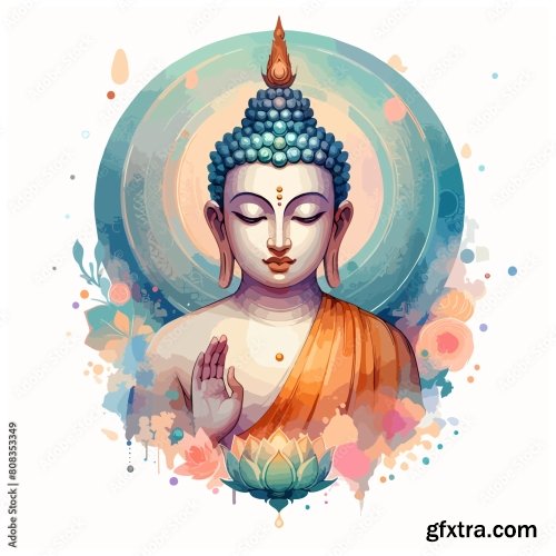 Budh Purnima Colorful Artwork 6xAI