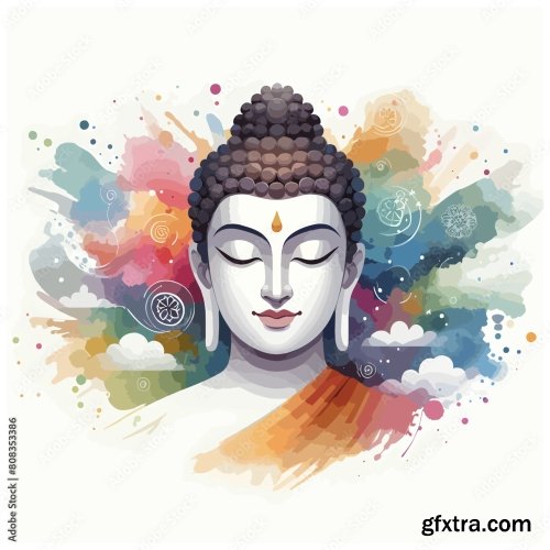 Budh Purnima Colorful Artwork 6xAI