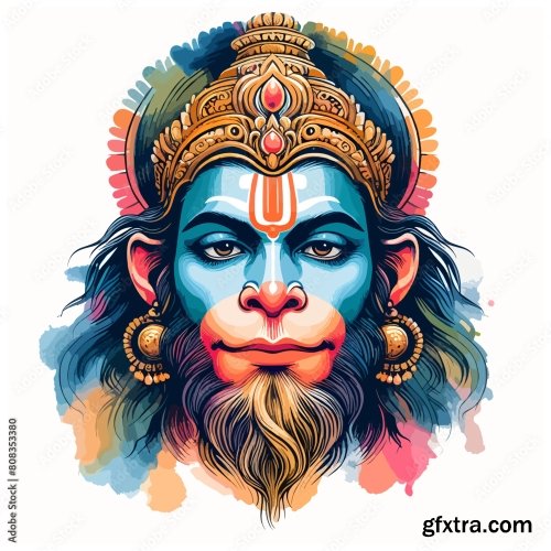 Lord Hanuman Hindu God 6xAI