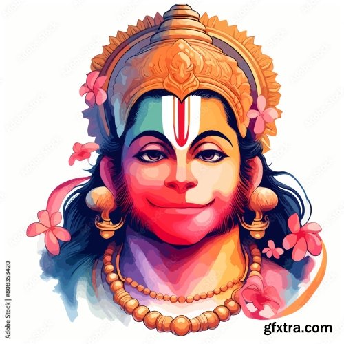 Lord Hanuman Hindu God 6xAI